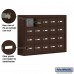 Salsbury Cell Phone Storage Locker - 4 Door High Unit (5 Inch Deep Compartments) - 20 A Doors - Bronze - Surface Mounted - Master Keyed Locks